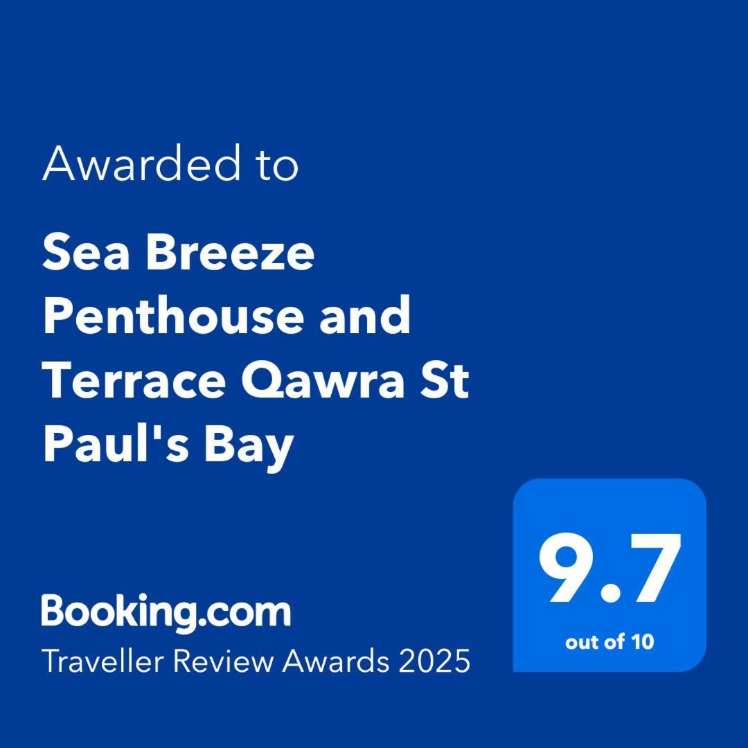 Sea Breeze Penthouse And Terrace Qawra St Paul'S Bay Apartment St. Paul's Bay Exterior foto